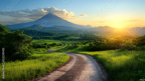 Winding Dirt Road Leads Thr...