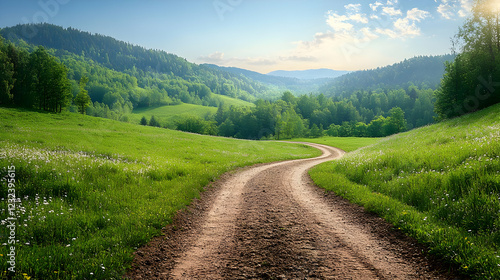 Dirt Road Winds Through Lus...