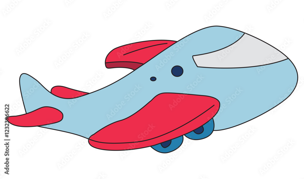 Fototapeta premium A airplane toy isolated on white background