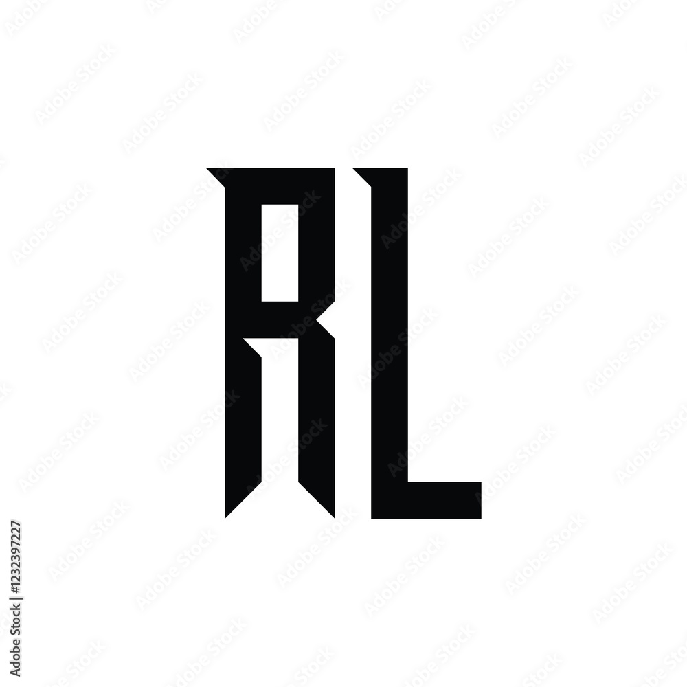 RL monogram logo design letter text name symbol monochrome logotype alphabet character simple logo RL monogram logo design letter text name symbol monochrome logotype alphabet character simple logo