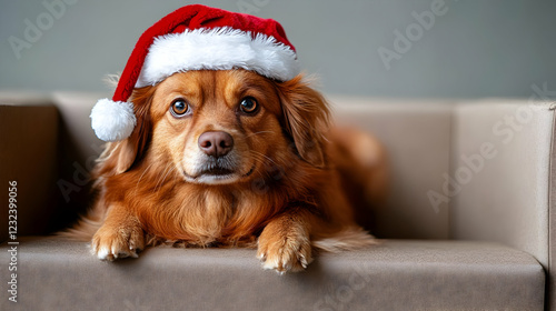 Adorable Brown Dog Wearing ...