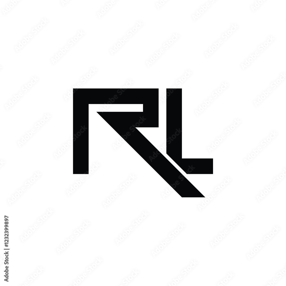 RL monogram logo design letter text name symbol monochrome logotype alphabet character simple logo RL monogram logo design letter text name symbol monochrome logotype alphabet character simple logo