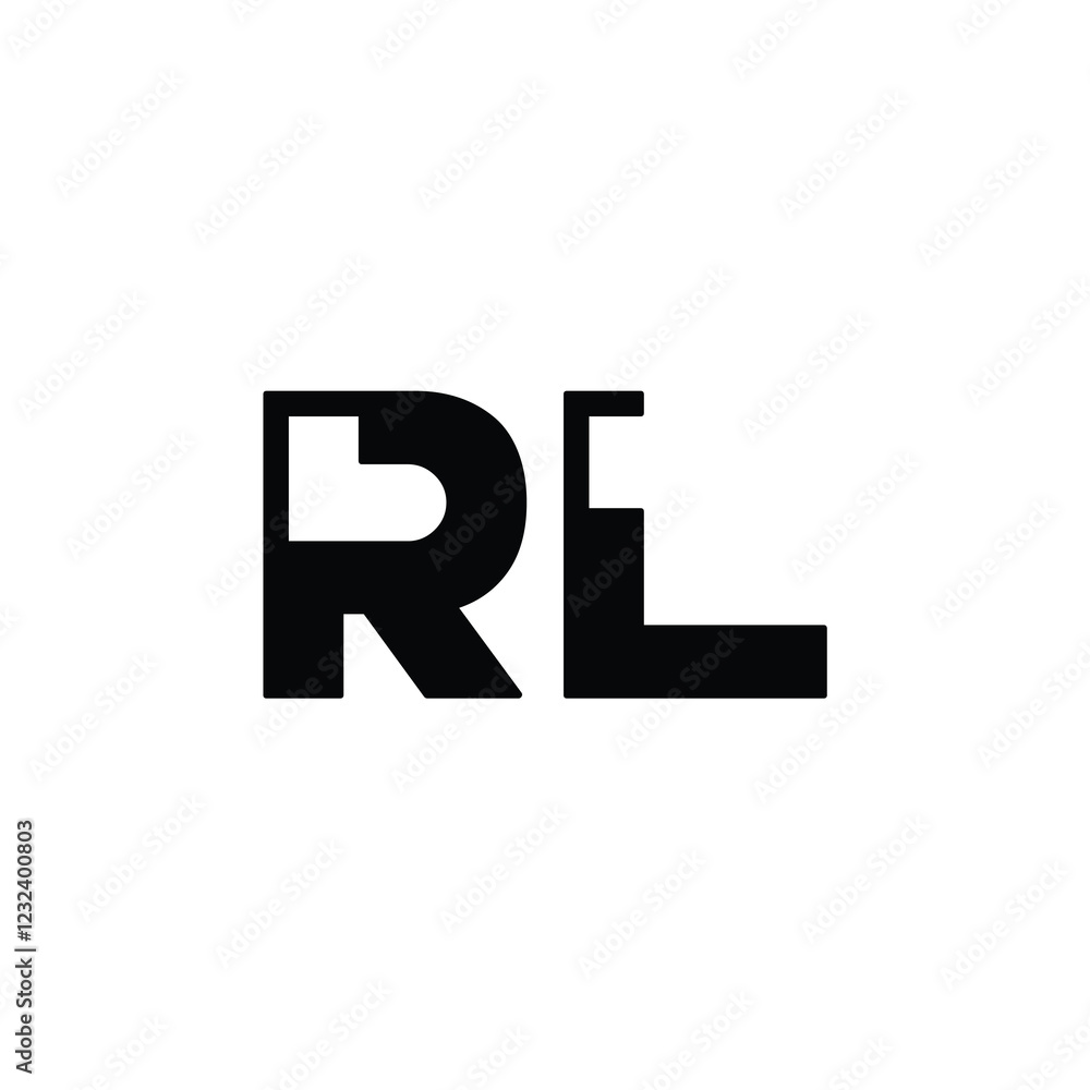 RL monogram logo design letter text name symbol monochrome logotype alphabet character simple logo RL monogram logo design letter text name symbol monochrome logotype alphabet character simple logo