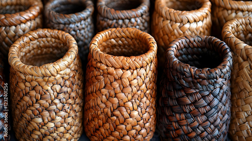Woven Baskets Displayed Clo...