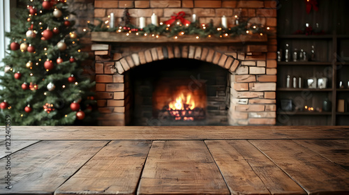 Empty Wooden Table Presents...