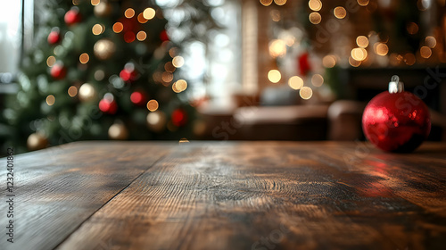 Empty Wooden Table Presents...