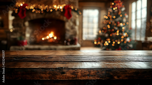 Empty Wooden Table Presents...
