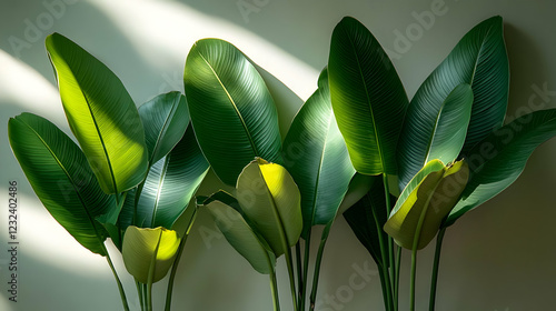 Lush Green Leaves Bask in S...