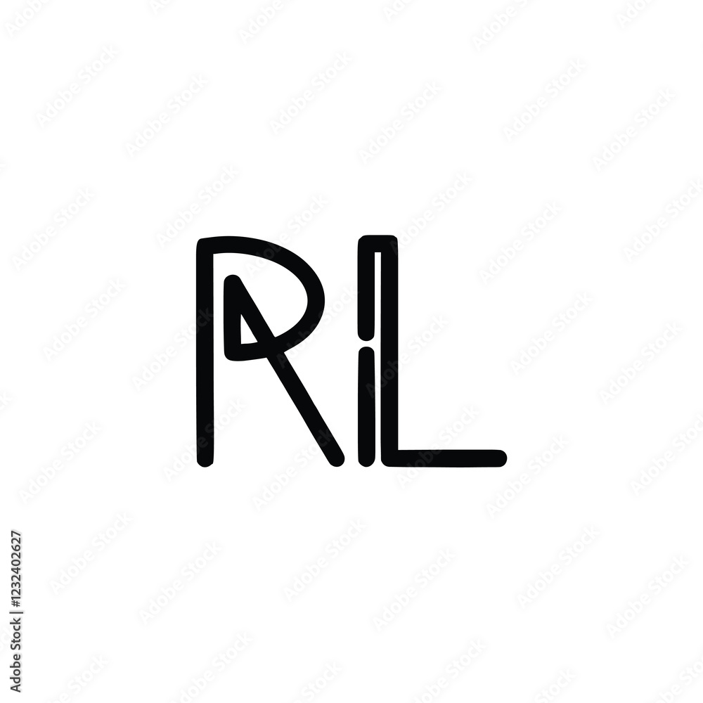 RL monogram logo design letter text name symbol monochrome logotype alphabet character simple logo RL monogram logo design letter text name symbol monochrome logotype alphabet character simple logo