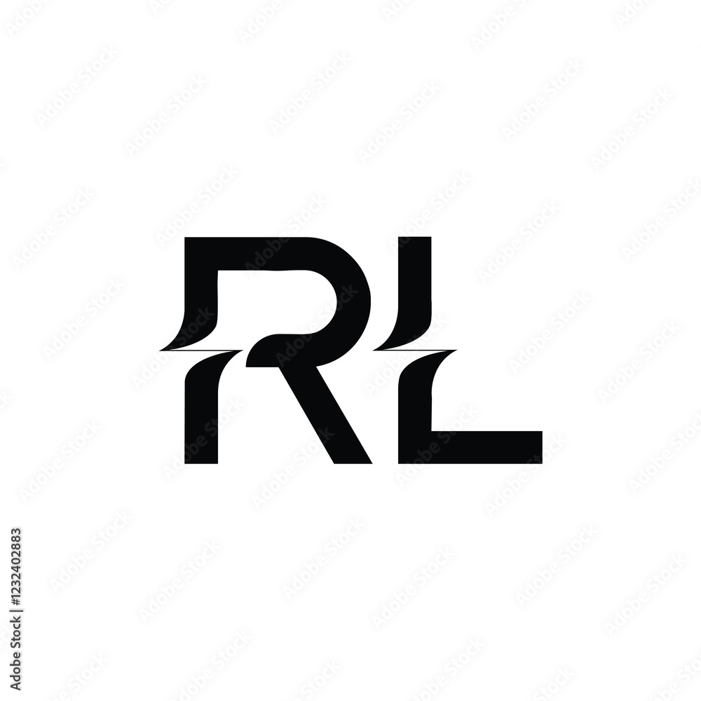 RL monogram logo design letter text name symbol monochrome logotype alphabet character simple logo RL monogram logo design letter text name symbol monochrome logotype alphabet character simple logo