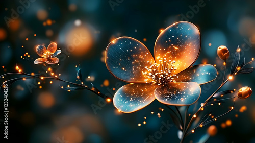 Glowing Flowers Bloom Beaut...
