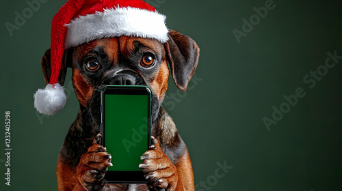Adorable Dog Holds Smartpho...