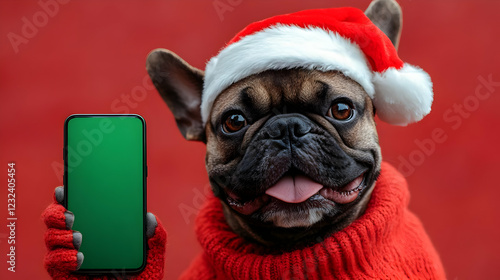 Festive Frenchie Shows a Gr...