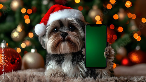 Adorable Dog Shows a Green ...