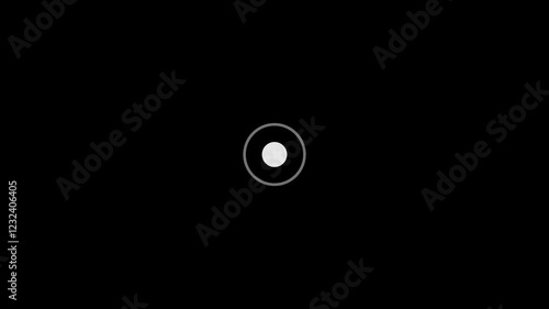 A circle gently pulsing in motion graphics. The circular object expands outward from the center in a ripple-like motion. 4k