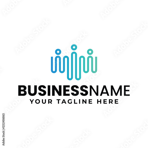 tech community logo design template