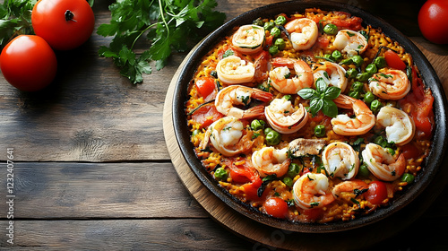 Delicious Shrimp Paella in ...