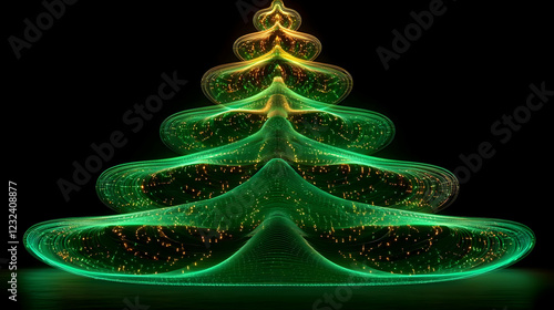 Abstract Christmas Tree wit...
