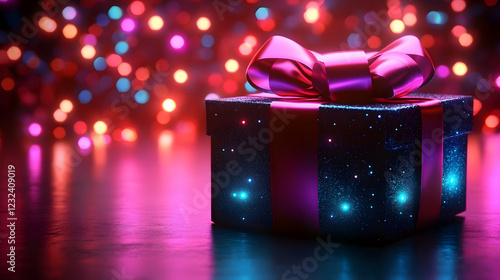 Glowing Gift Box with Pink ...
