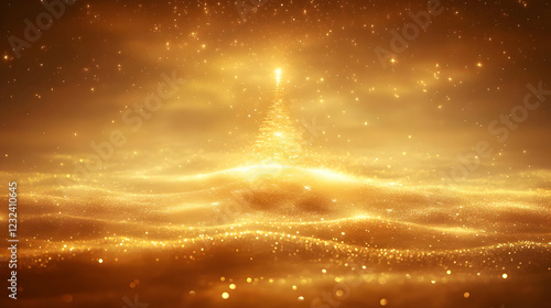 Golden Christmas Tree Spark...