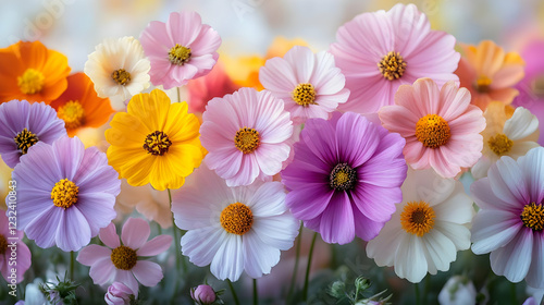 Colorful Cosmos Flowers Blo...