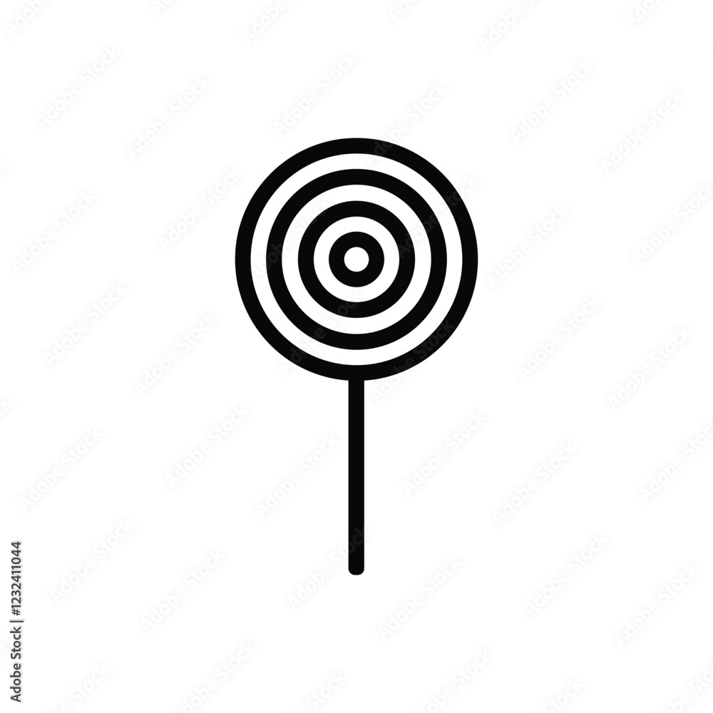 lollipop outline icon vector on white background lollipop outline icon vector on white background