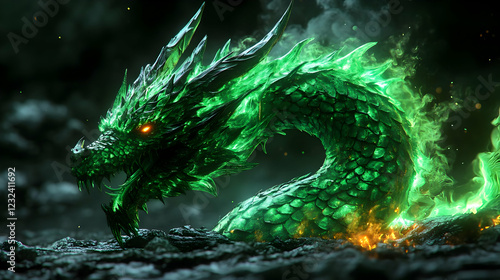 Emerald Dragon Emerges from...
