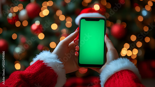 Woman Holds Smartphone with...