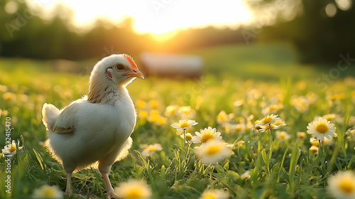 A Fluffy Chick Explores a F...