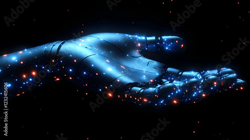 3D Rendered Robotic Hand Gl...