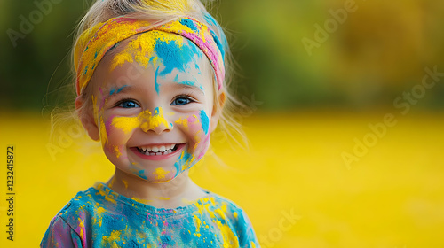 Smiling Child Covered in Co...