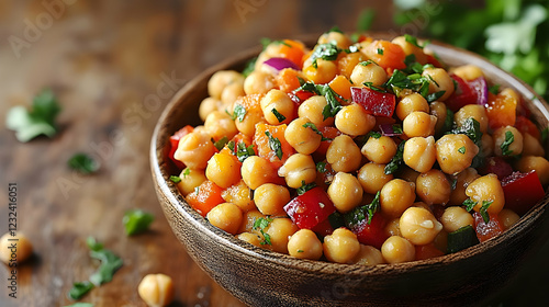Chickpea Salad with Vegetab...