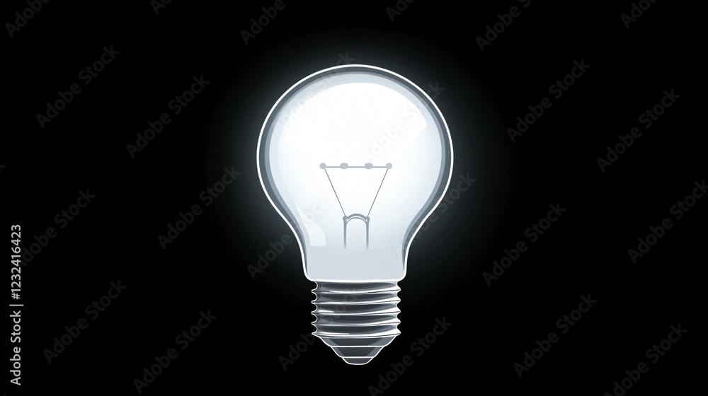 Bright Energy Efficient Light Bulb Vector Illustration Concept for Environmental Conservation Bright Energy Efficient Light Bulb Vector Illustration Concept for Environmental Conservation