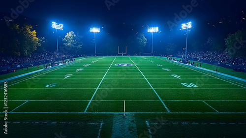 Illuminated Football Field ...