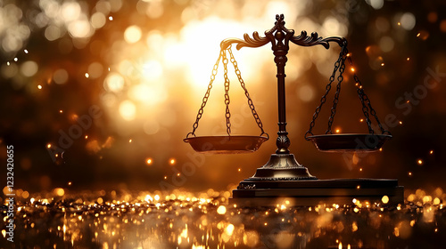 Scales of Justice Stand on ...