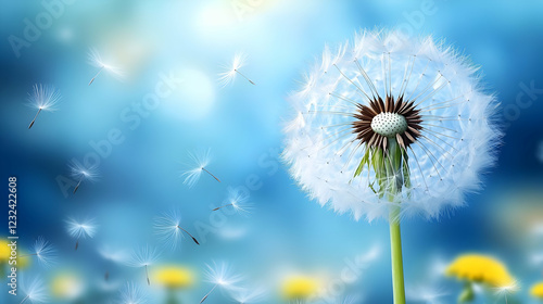Dandelion releases seeds gr...
