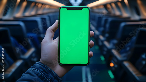 Hand Holds Green Screen Sma...