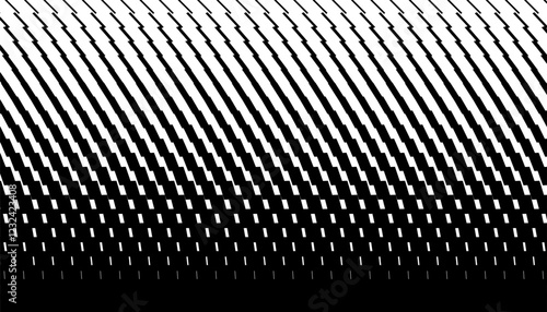 Black and white abstract transition pattern for sporty background and jersey design. Vector Format Illustration 