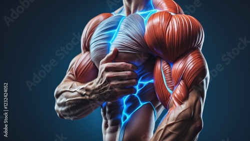 Anatomical Muscular Structure with Dynamic Energy Visualization