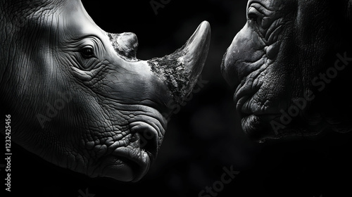 Two Rhinos Face Off in Dram...