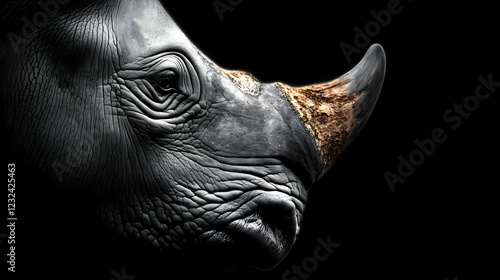 Close-up of a Rhinoceros Fa...