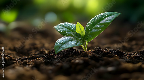 Small Plant Grows in Fertil...