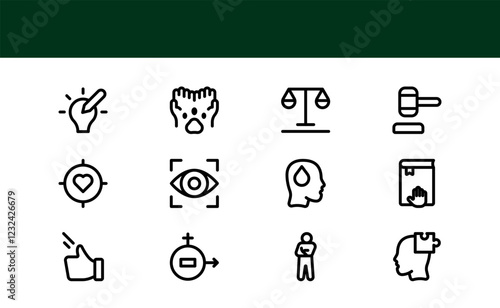 Core Values Icon Pack. Professional Line Art for Integrity, Collaboration, Innovation, and Corporate Branding