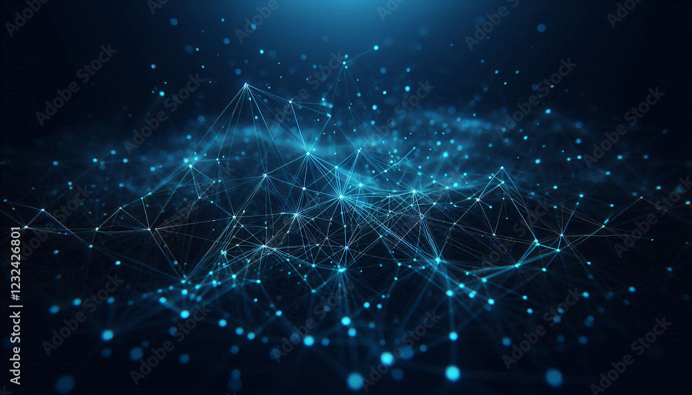 Black background with Dark blue and glow particle abstract. Black background with Dark blue and glow particle abstract.