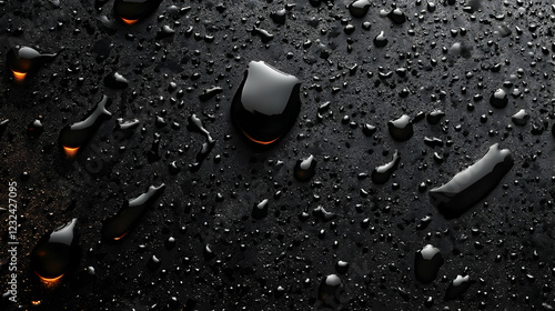 Water Droplets Glisten on a...