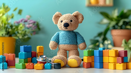 Teddy Bear Stands with Stet...