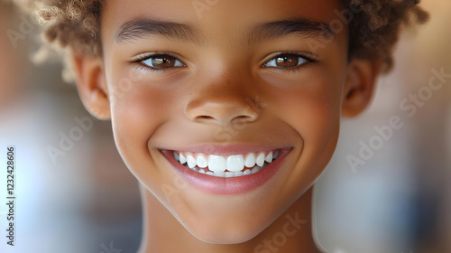 Smiling Child Shows Off Pea...