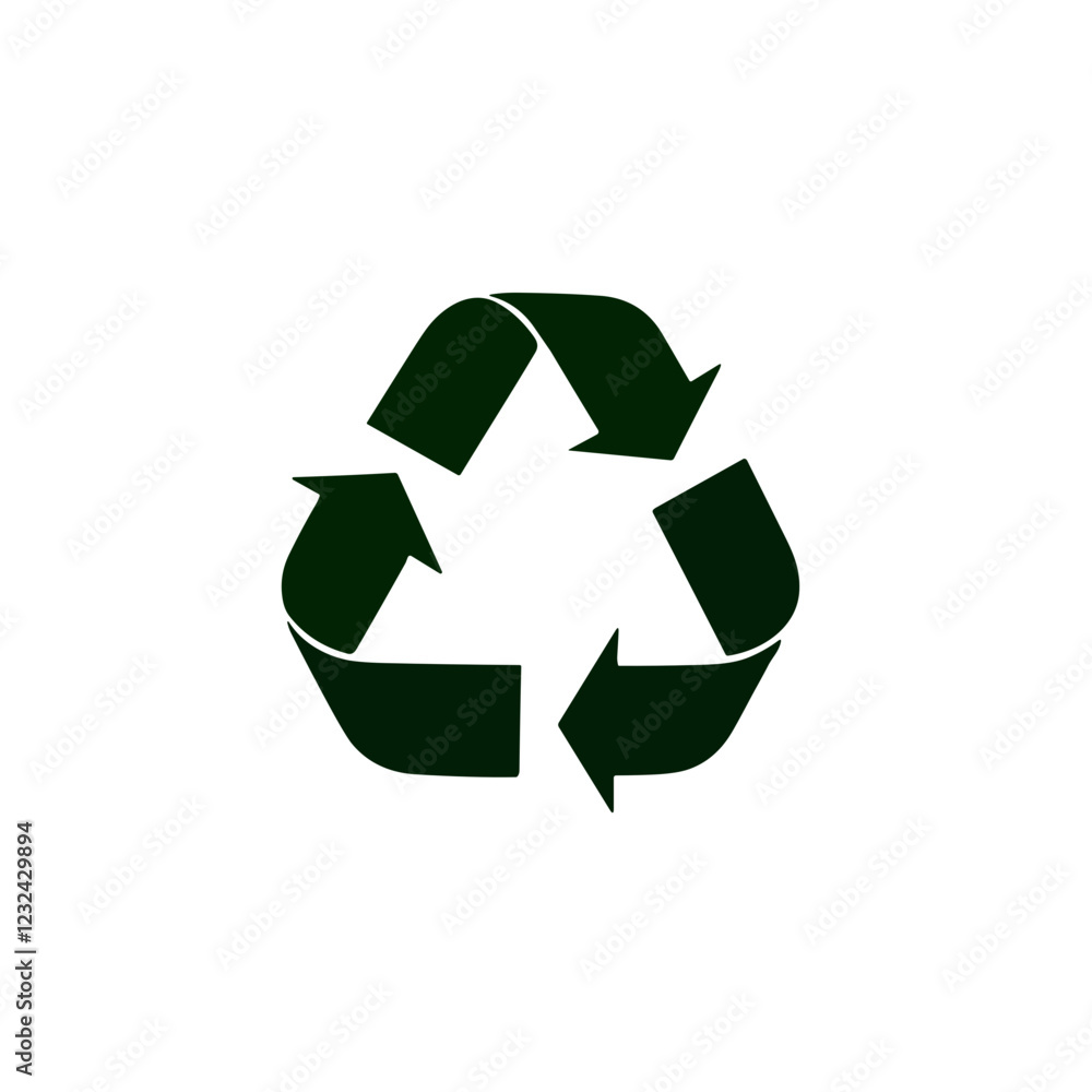 Fototapeta premium Green recycling symbol design illustrating environmental sustainability and eco-friendly practices 