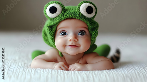 Adorable Baby in Frog Costu...
