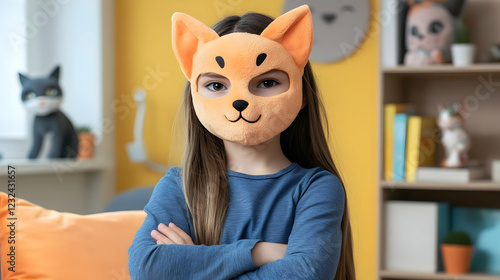 Young Girl Wearing an Orang...